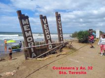 Santa Teresita- La sudestada provocó daños importantes, en el Paseo de la Memoria