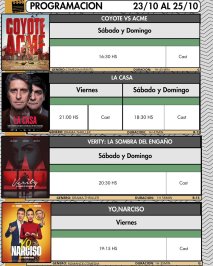 Las Toninas- Cartelra del cine para éste fin de semana